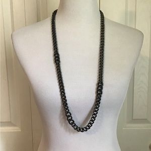 Costume Jewelry Cuban link long chain and Mixed Pin Brooches Necklaces Etc.